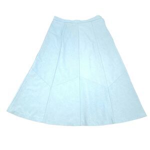Vintage 80s Pierre Lamonte A-Line Skirt Size 12 Womens Light Powder Blue Large L